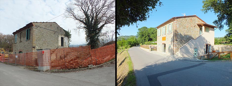 Progettazione osteria ad Arezzo, prima e dopo